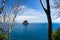 View of a Nosy Kivinjy Sugarloaf Rock in the sea, Madagascar