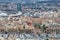 View from Notre Dame de la Garde at old port and townhall, Marseille