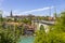 View of Nydegg Bridge and old buildings in Bern, Switzerland