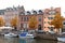 View of Nyhavn pier with color buildings, ships, yachts and other boats in the Old Town of Copenhagen, Denmark