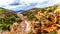 View of Oak Creek Canyon looking toward Sedona in northern Arizona, USA. Photo is taken from the Midgely Bridge on Arizona SR89A