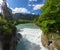 View ober lechfall in fÃ¼ssen in germany in spring.