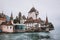 View on Oberhofen Castle - living museum in Switzerland