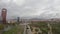 View from the observation deck of the Arena on the city. Barcelona. Center.