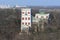 View from the observation deck to the Gomel palace and park ensemble. Early spring