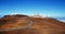 View of observatories from summit of Haleakala volcano