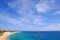 View on the ocean and the beach in Morro Jable, Fuerteventura