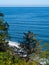 View of the ocean from a cliff