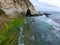 View of the ocean and the cliffs at 1000 Steps Beach