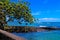 View of the ocean from Coconut Island in Hawaii