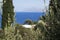 View of the ocean and mountains in Scopello, Sicily, Italy