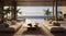 View of the ocean from an open plan living area tropical landscapes
