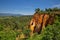 View of the ochre cliffs of Roussillon, ranked as one of the most beautiful landscapes of France