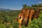 View of the ochre cliffs of Roussillon, ranked as one of the most beautiful landscapes of France