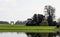 View of Octagon Lake and surrounding area in Stowe, Buckinghamshire, UK