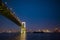 View of Odaiba at night. Long Exposure. Landscape orientation