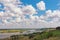 View of Oka river near Konstantinovo village. Central Russia