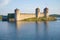 View of Olavinlinna fortress, July evening. Savonlinna, Finland