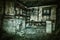 View of an old abandoned and burnt kitchen room - great for a horror movie concept