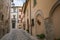 View of old alley in the historic center of Nocera Umbra