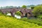 A view of the old bridge at Bodiam across the river Rother in Sussex