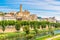 View at the Old Cathedral Seu Vella with Segre river in Lleida - Spain