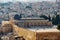 View of old city of jerusalem, temple mount, Mousque of Al-aqsa , Dome of the Rock or golden dome from mount of olives in