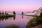 View on the old city of Tavira and the river Gilao and the Roman bridge