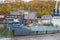 View of old, destroyed ship moored in the port, Petropavlovsk-Kamchatsky, Russia.