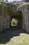 View of an old entrance tunnel in Sutri, Lazio in Italy