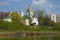 View of the old Epiphany Cathedral, April day. Polotsk