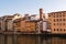 View on the old Florence houses from the Ponte Vecchio