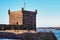 View of the old fortress of Essaouira on a sunny summer day at Essaouira, Morocco