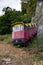 View of an old Funicular car in San Pellegrino Lombardy Italy on October 5, 2019