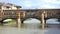 View of the old Golden bridge, sunny september day. Florence, Italy