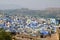 View of an old Jodhpur City, also known as Blue City from the top, Mehrangarh or Mehran Fort Jodhpur, Rajasthan, India