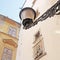 View of old lantern on the street of Bratislava, Slovakia