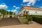 View of old Lichtenwalde Palace and Park outdoors. Saxony. Germany