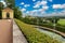 View of old Lichtenwalde Palace and Park outdoors. Saxony. Germany