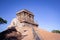 View of the old light house complex on top of a hillock in the ancient port city of Mahabalipuram