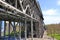 View of the old Niederfinow ship lift, Oder Havel Canal, Brandenburg, Germany