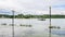 View of the old part of Flores city located on an island on Lake Peten Itza in the region of Peten Basin in northern Guatemala