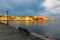 View of old port of Chania. Landmarks of Crete island. Greece. Bay of Chania at sunny summer day, Crete Greece. View of the old