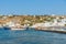 View of the old port of Mykonos in Greece