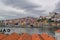 View of Old Porto city and Ribeira over Douro river in Porto, Portugal