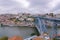 View of Old Porto city and Ribeira over Douro river in Porto, Portugal