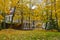 View of old rest house in autumn day. Svetlogorsk, Kaliningrad r