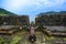 View of an old spanish cannon in a colonial fort in Portobelo, P