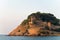 View of the old Spanish fortress from the beach. Tossa de Mar, Catalonia, Spain.