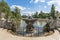 View of an old stone fountain in Hyde Park, London